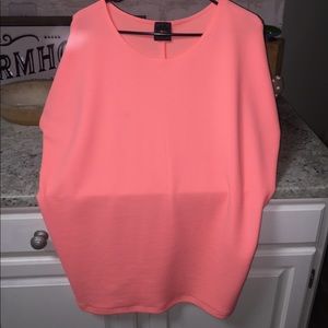 Neon pink loose fitting shirt